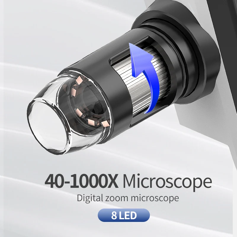 LCD Digital Coin Microscope 1000X Magnification Zoom USB Stereo Microscope Camera with Adjustbale Stand Compatible with PC 4