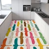 Japanese Style Decorate Kitchen Mats Non-slip PVC Water-proof Oil-proof Soft Mat Easy-to-clean Impermeable Mats Ковер Tapis 러그 3