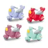 Forest Family 1/12 Green Cartoon Q Mini Pull Back Motorcycle Dollhouse Miniature Furniture Model Set Children’s Toy Girl Gift 2