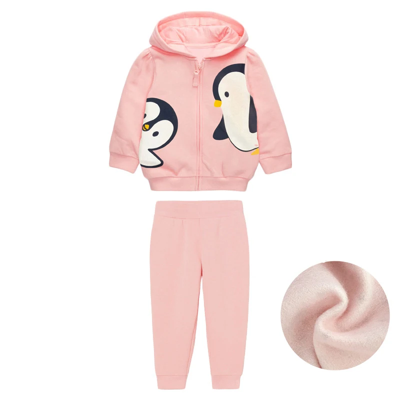 

2-8Y Girl Clothing Set Winter Velvet Toddler Children's Clothes Conjunto Infantil Menina School Kids Tracksuit Girls Sweatshirts