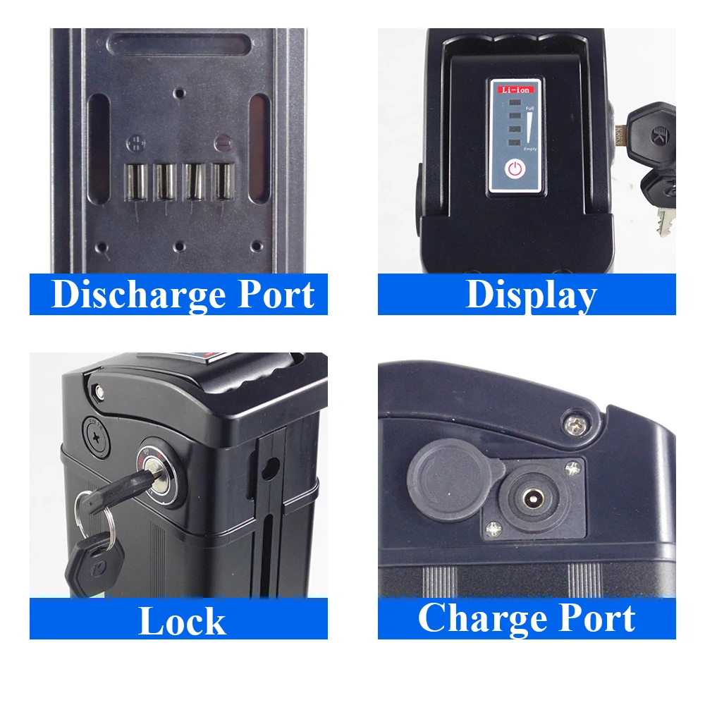 36V Silver Fish Lithium Li-on Battery 10.4Ah 13Ah 14Ah 15Ah 17.5Ah For HITway bk3s folding Electric Bicycle repacement