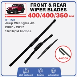 Durable Rubber Front and Rear Wiper Blades for Windshield and Window (Front Rear)