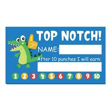  10-50 Pcs Punch Cards My Reward Cards for Classroom Student Home Behavior Incentive for Children Motivational Kids Cute Cards 