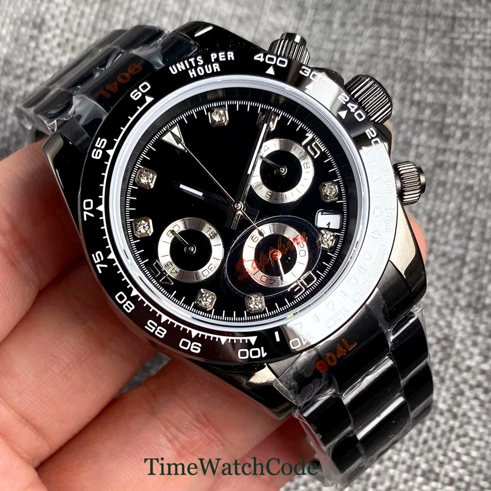 Tandorio-男性用ラバーストラップ付き39mm時計,クォーツムーブメント