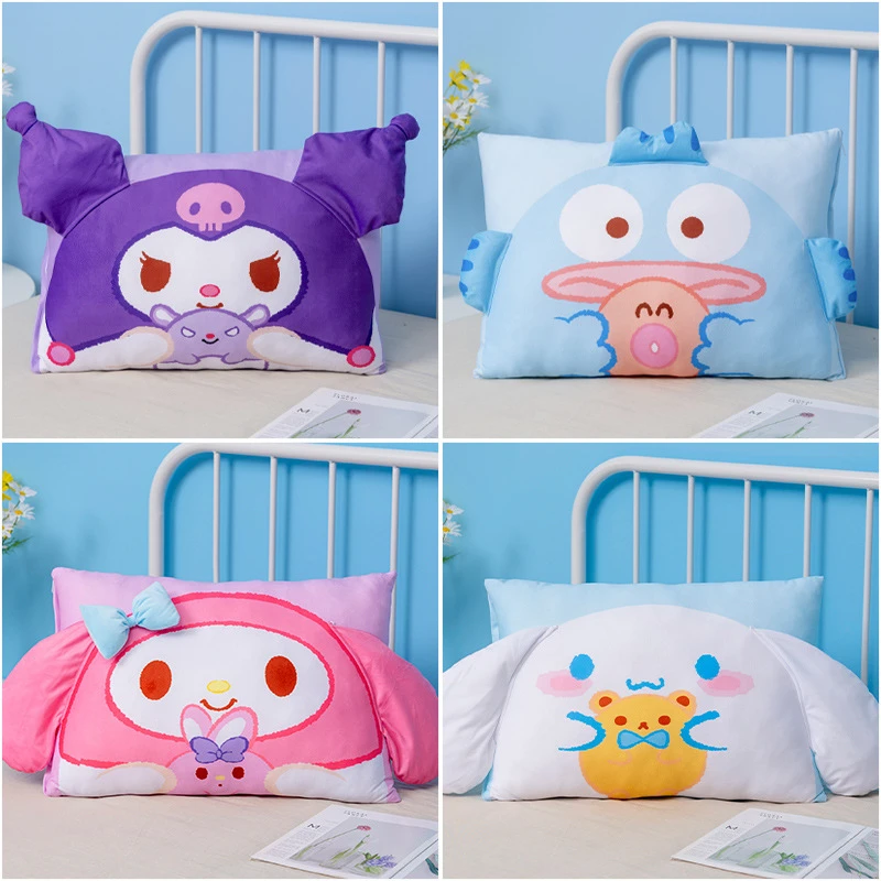 Sanrio Kawaii Cinnamoroll Pillowcase Cartoon New Kuromi Anime Three-dimensional Pillow Anti-dirty Protective Cover Cute Bedding 24 piece set cartoon sanrio hello kitty cinnamoroll 3d three dimensional press plastic cookie cutting mold fondant baking tool