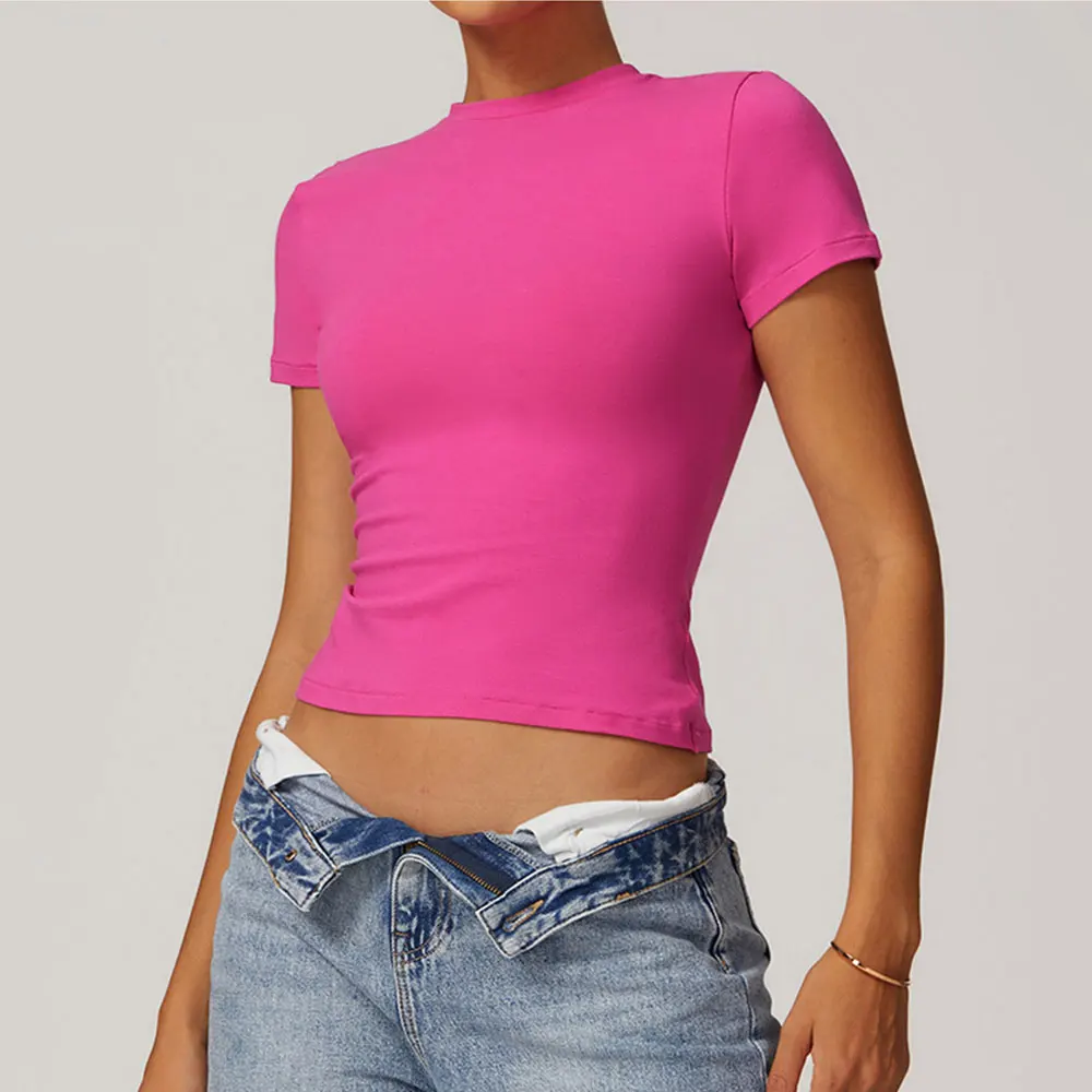 Sports T Shirt Yoga Top Yoga Shirt Sports Shirt Women Clothes Yoga Top Sport T Shirts Fitness Workout Short Sleeve Yoga Shirt Gym Top Push Up Running Active Wear