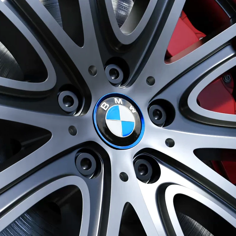 4pcs Car Modified Wheel Hub Decorative Circle Colorful Aluminum Alloy Ring Sticker for Volkswagen AUDI BMW Honda Hyundai reflective car sticker car reflector sticker reflective stickers reflective sticker car vinyl sticker car door stickers