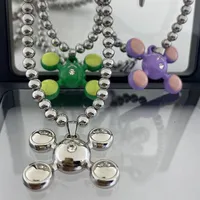 Quad Ball Pendant Hip Hop Style Stainless Steel Jewelry Men's and Women's Fashion Personality Necklace Collection Wholesale 1