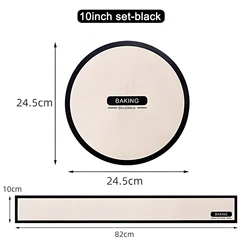 Nonstick Silicone Baking Mat for Cake Pans - Easy Clean Liners for Cheesecake Baking (10 - inch set)