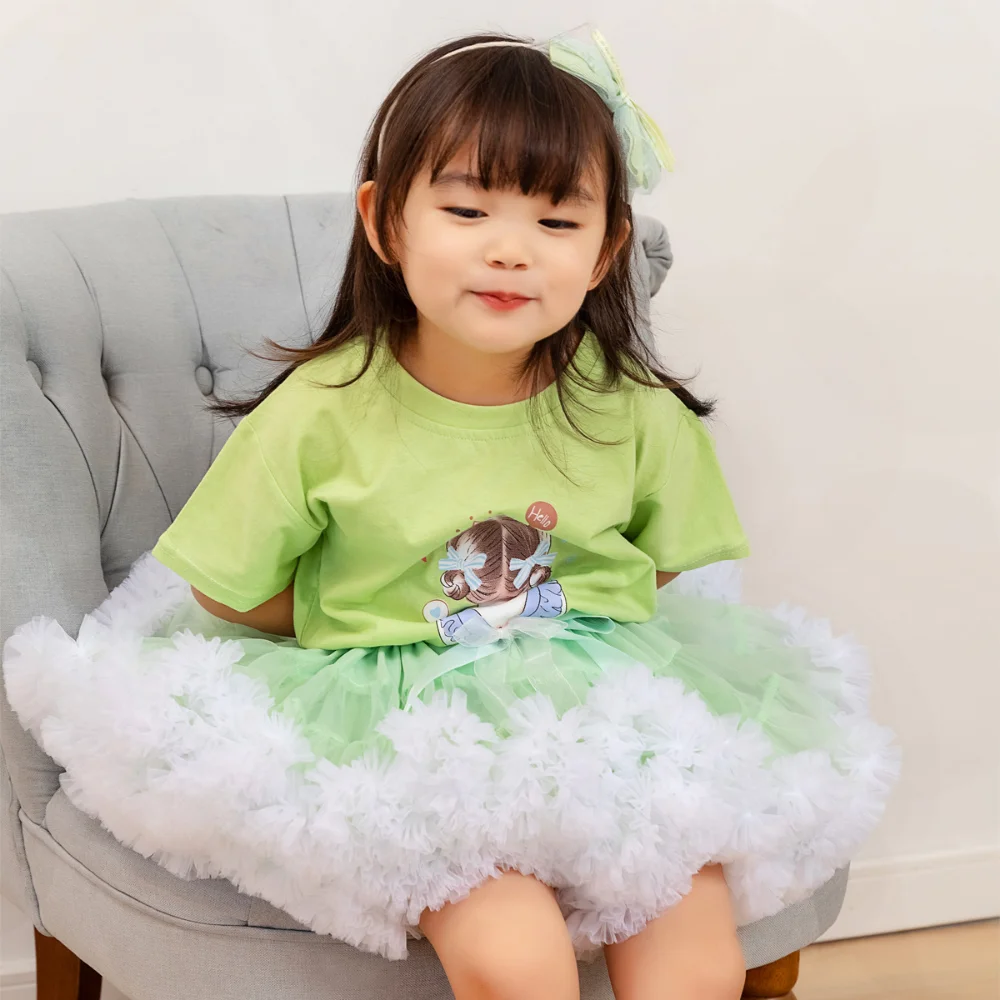 Gonna In Tulle Per Bimba Gonna Tutù Bambina - Set 2 Pezzi Con Paillettes (3 Strati) Gonna Bambina - Foto 4