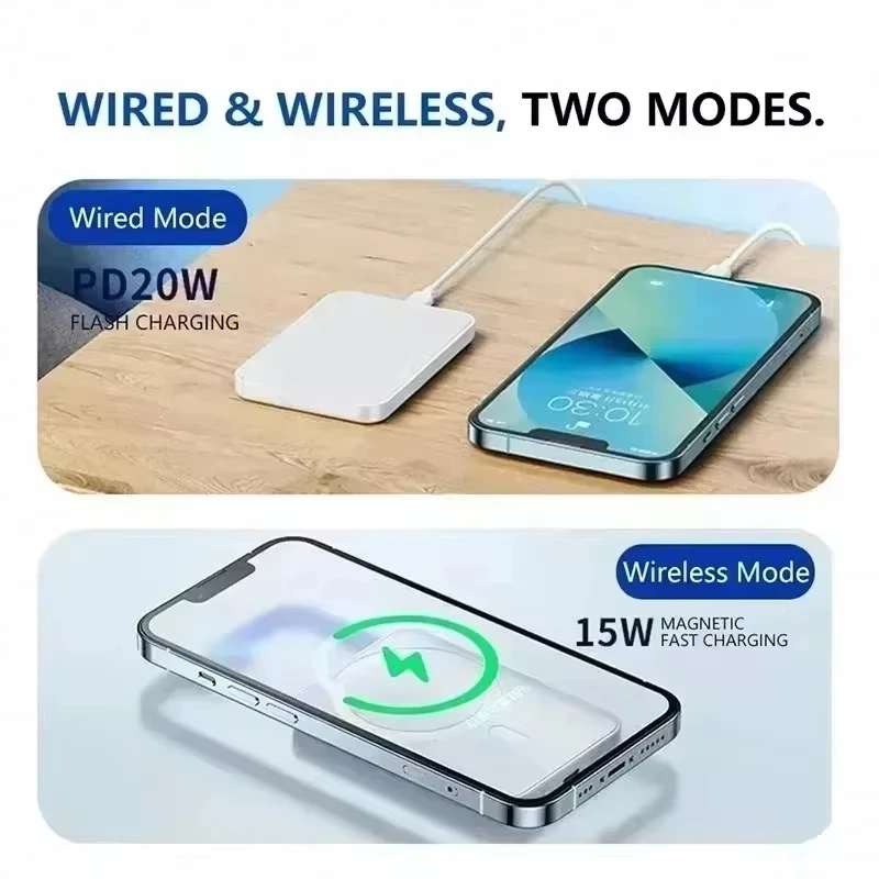 Lenovo 500000mAh Wireless Magnetic Power Bank Portable PD22.5W Fast Charger For Magsafe Auxiliary Battery For Xiaomi iPhone 2026 2