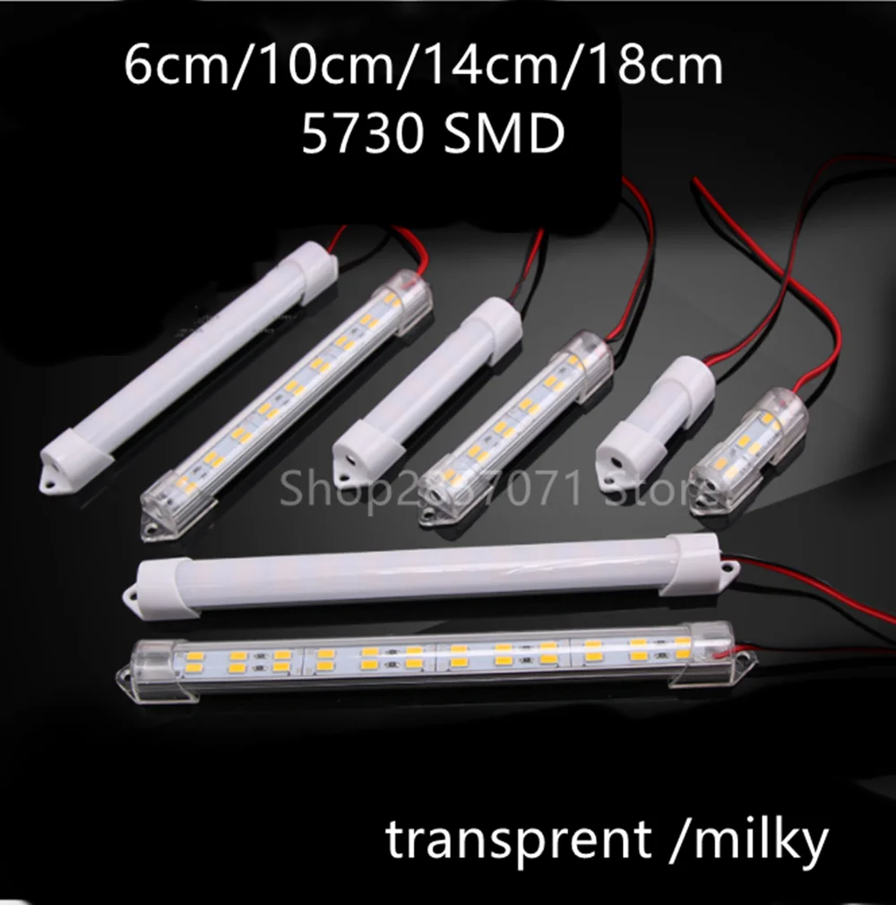 12V/24V 24/48 White LED Light Strip Hard Rigid Tube Bar Lamp 5730 Lights  Strips