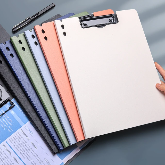 1pc A4 File Folder Clipboard Writing Pad Board Test Paper Document Organizer For Business & School, Stationery & Office Supplies 1
