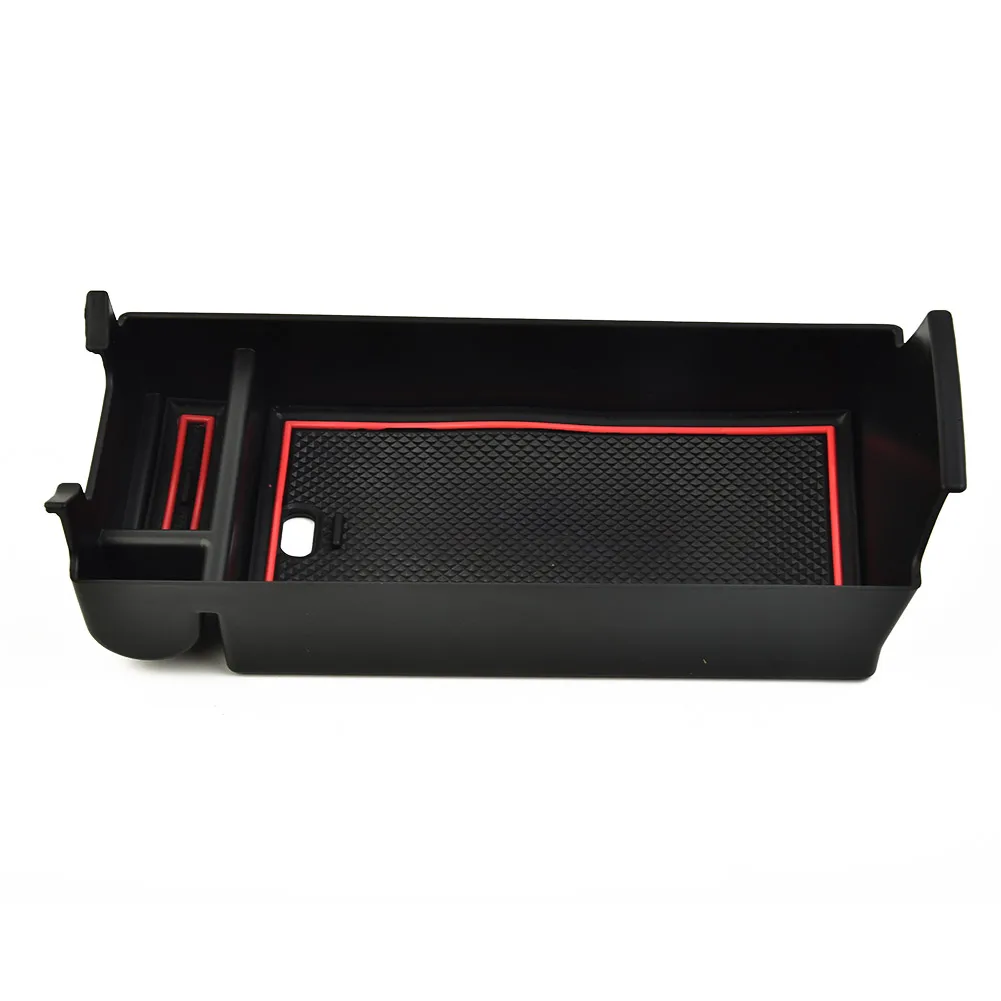 

Car Storage Box Plastic Organizer Trunk Car Accessories Interior Parts Matte Black Center Armrest Storage Box Tray For Mercedes