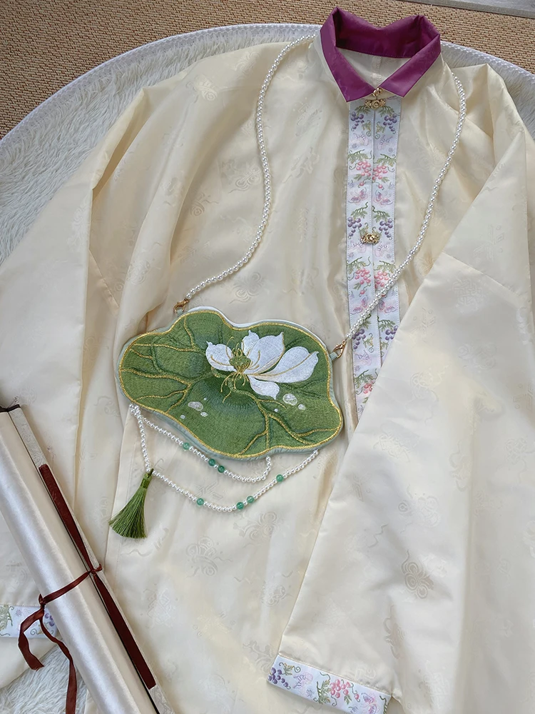 Hanfu Embroidered Bags Handmade Bag Crossbody Shoulder Han Chinese Clothing Accessories