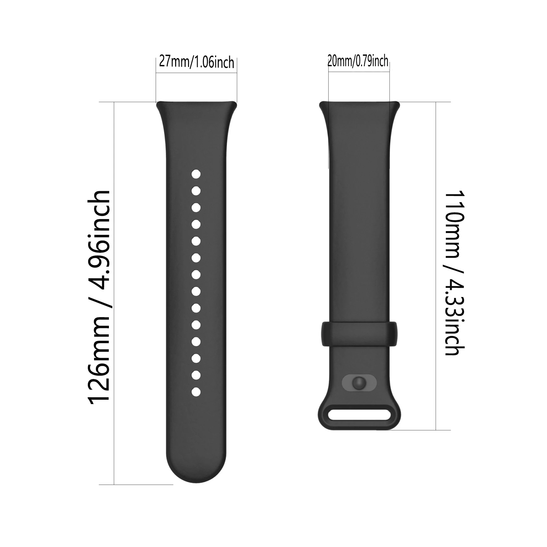 Universal Silicone Adjustable Strap Band - Soft, Comfortable Fit Bracelet