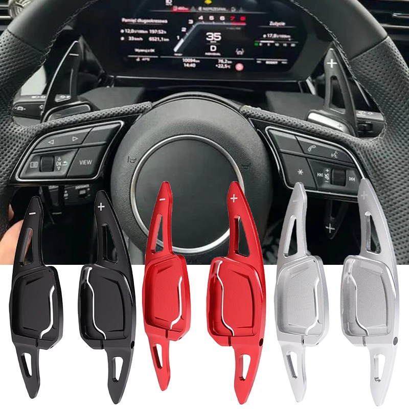 Aluminum Steering Wheel Paddle Shifter Extension For Audi 2019+ A1 A6(C8) A7 A8 S6 S7,2020+ A4/S4 (B9) S8 S4,2021+A3(Type 8Y)