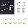10Pcs Round Brass Clip-on Hoop Earrings for Non-Pierced Ear DIY Earring Making Accessary Creation Girl Gift Earring Hoop 5