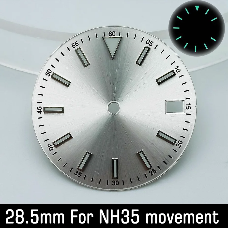 28.5mm Single Calendar Sterile Watch Dial Customizable Dials for NH Movement 35 Movement Accessories Watch Face Parts