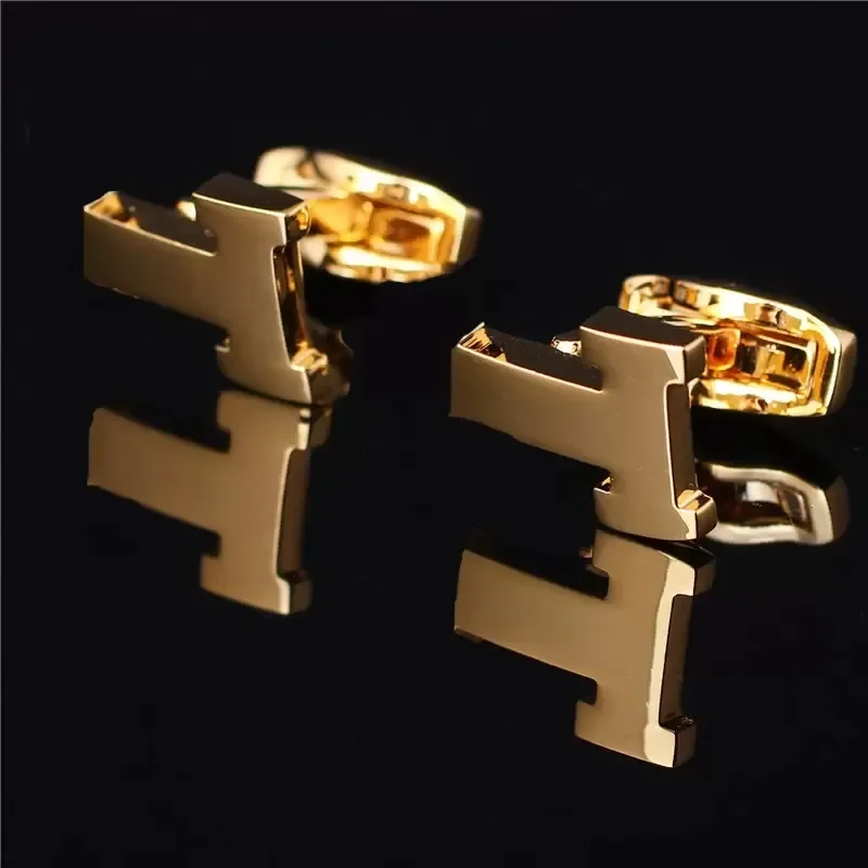 

Z59 H Style Luxury Designer Cuff Links Classic French Cufflinks For Men Of Metal