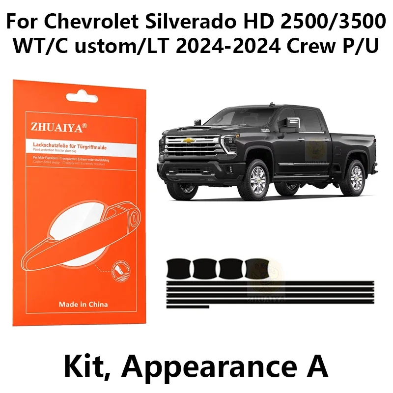 

Защитная пленка на края дверной ручки ТПУ для Chevrolet Silverado HD 2500/3500WT/C ustom/LT 2024 Crew P/U