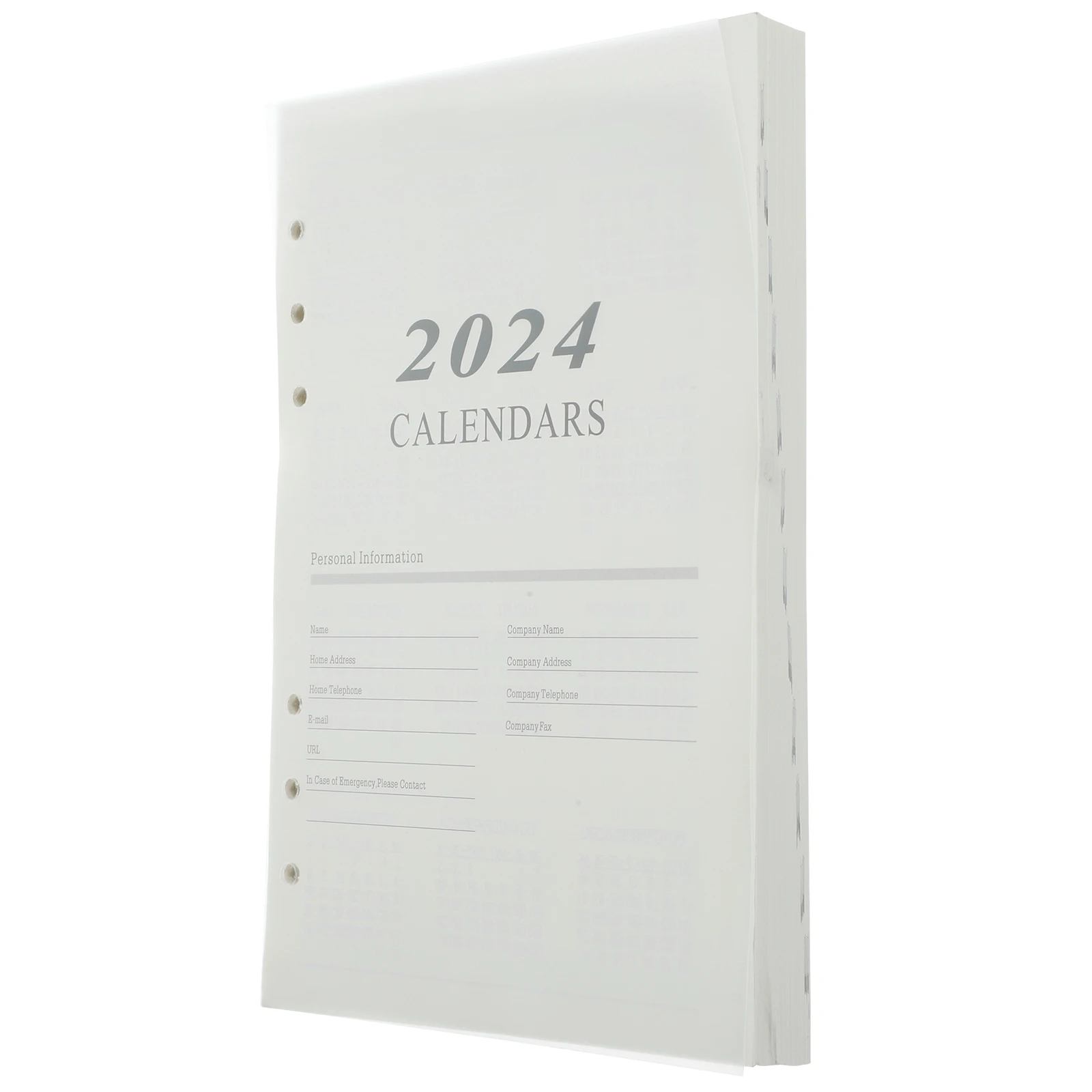 

2024 A5 Loose-Leaf Planning Notebook Portable Notepad Academic Planner English Notebook Planner Page A5 Of The Agenda Book