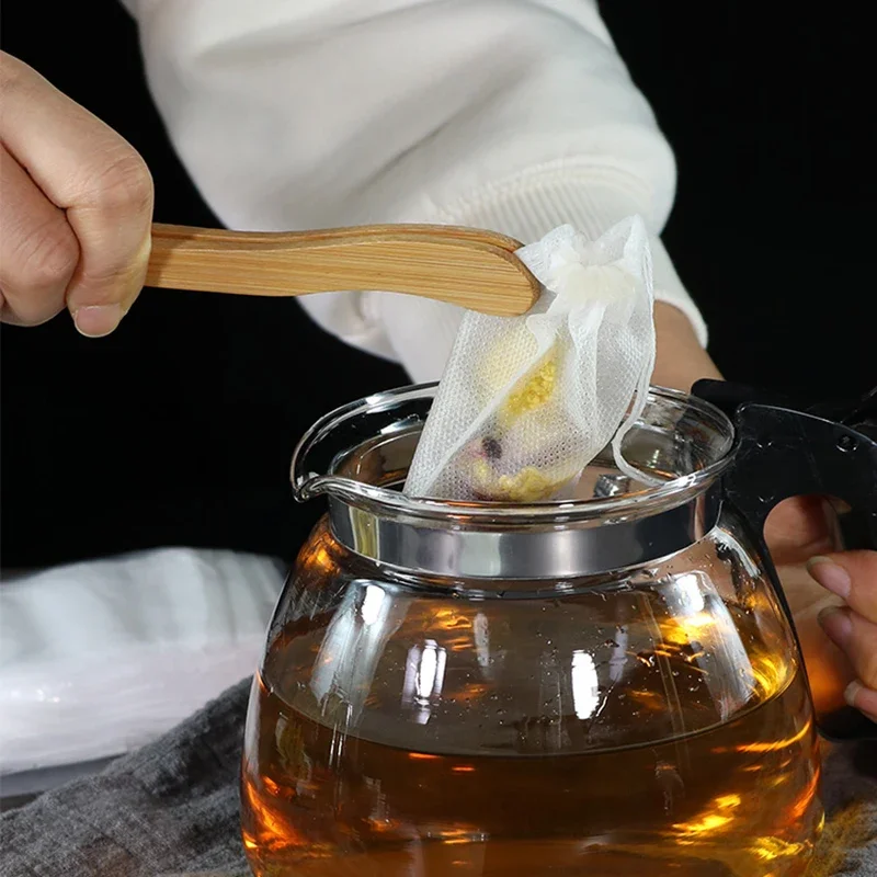 20/50/100pcs Disposable Teabags Non-woven Fabric Tea Filter Bags for Spice Tea With Draw String Filter Paper for Herb Loose