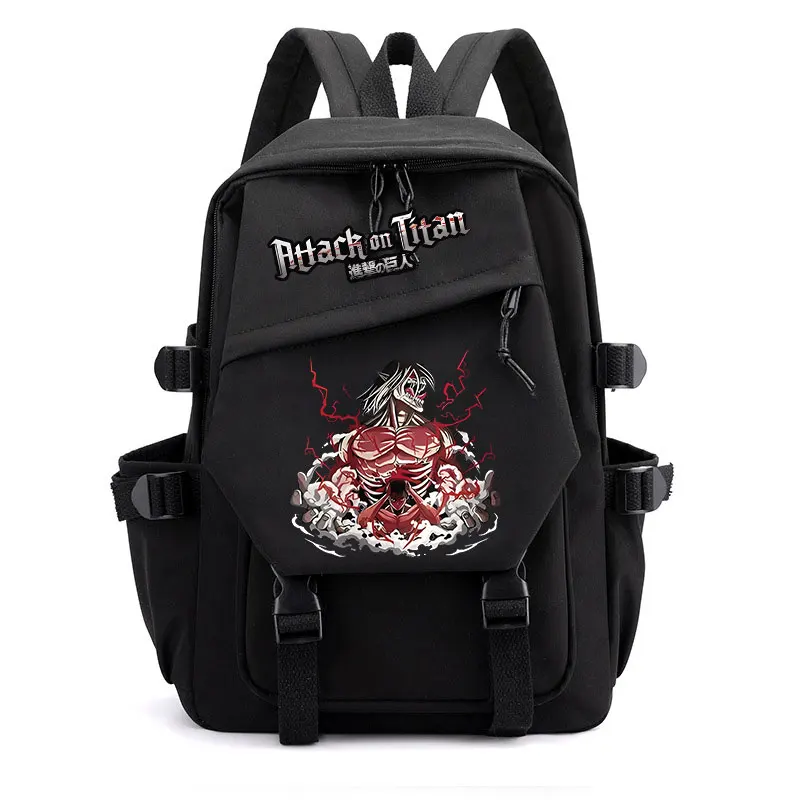 

Anime Attack On Titan Backpack Eren Yeager Print Student School Shoulder Bag Youth Outdoor Travel Backpack For Women Kids