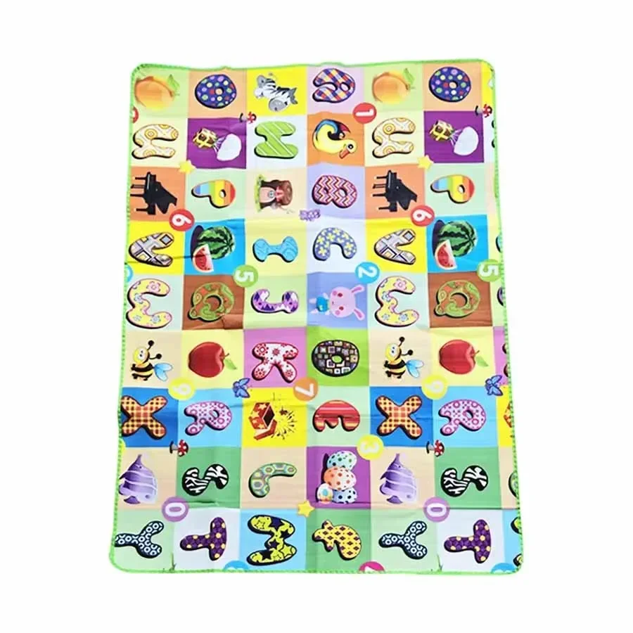 Baby Crawling Playmat Foldable Single Side Cartoon Printing Play Mat Baby Accessories Eva Foam Soft Floor 180*120*0.3cm
