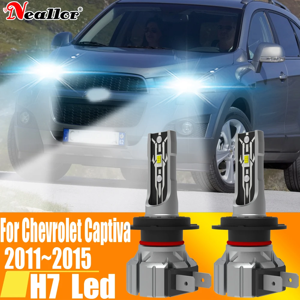 

2 шт., Автомобильные светодиодные лампы H7 12 В 55 Вт для Chevrolet Captiva 2011 ~ 2015