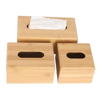 Bamboo Tissue Box Holder Storage Paper Tissue Box Cover Car Wood Napkins Holder for Case Organizer Home Decoration 1