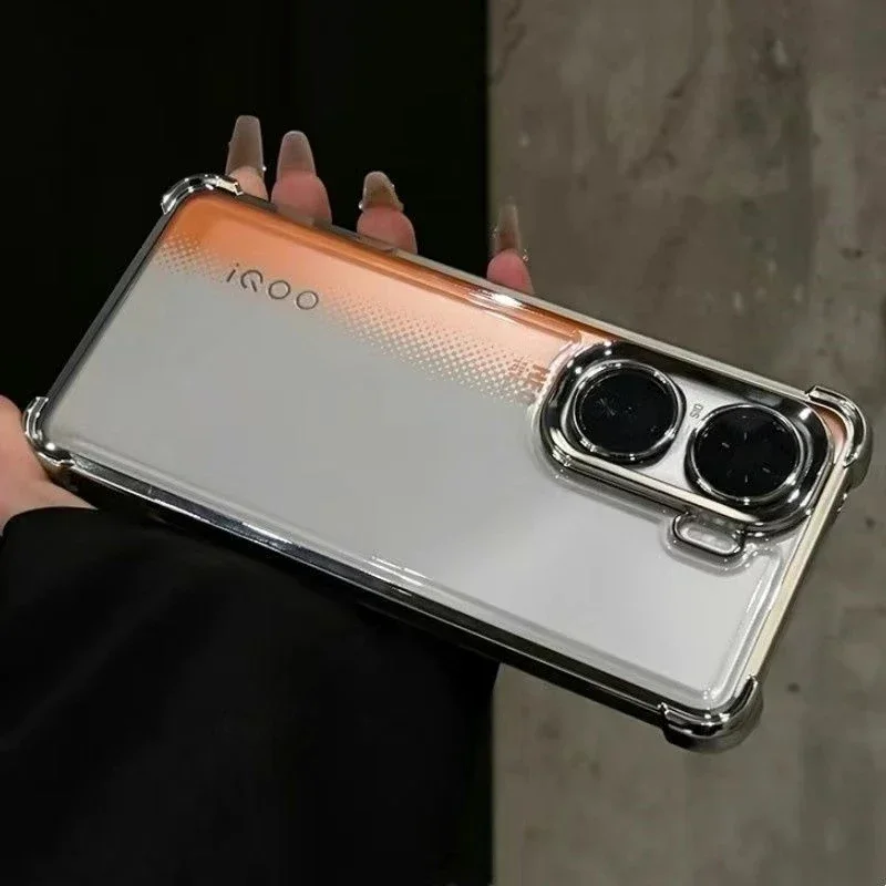 Enhanced Silicone Anti-Shock Case with Lens Protection and Plated Corners