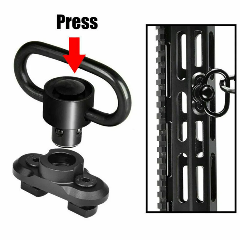Sling Swivel Adapter Hunting Rifle Strap 1.25" Ring 20mm Picatinny Rail