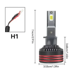 Ultra - Bright LED Headlight Bulbs for Cars - 12000LM 120W White Light High/Low Beam (H1)