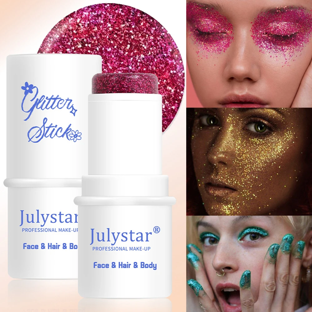 Glitter Sequin Stick Gorgeous Stage Makeup Tint Eye Body Face Glitter Gel Art Flash Loose Sequins Cream Festival Glitter Deco 2