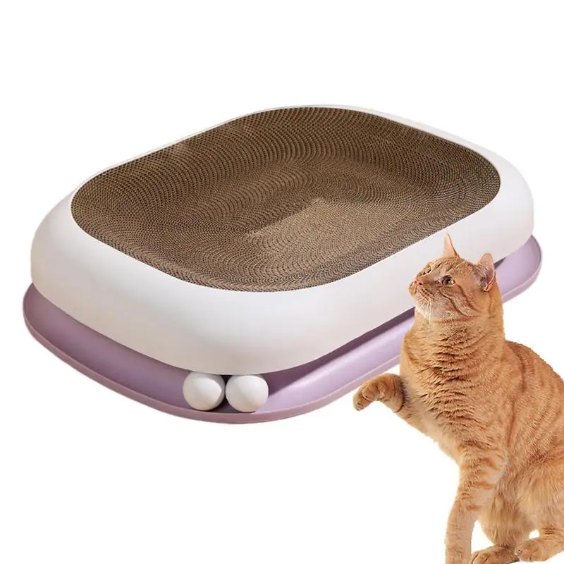 

Cat Scratcher Corrugated Lounge Cat Beds Double Layer Cardboard Bed Couch Double Ball Cat Scratch Pad Bowl Nest For Indoor Cats