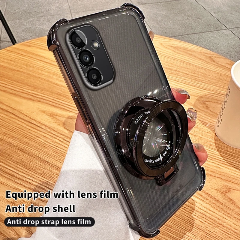 Magnetic Wireless Charging Stand with Four-Corner Anti-Shock Plating Case