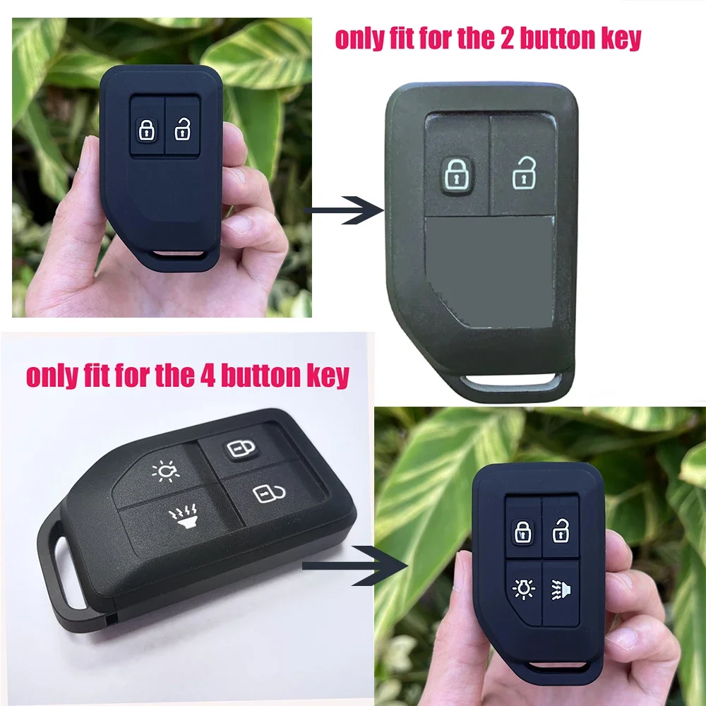 Silicone Remote Key Cover Car Key Case Keychain For Volvo FH16 CARGO 555 FM Truck 4 Button Auto Accessories Protector Holder Key Case Key Case Cover Car Key Shell Remote Control Case Cover