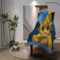 Blue Simba Lion King and Nala Plush Blanket Baby Children Boys Kids Gift Throw Sofa Bed Cover Bedding Bedroom Bedspreads 3