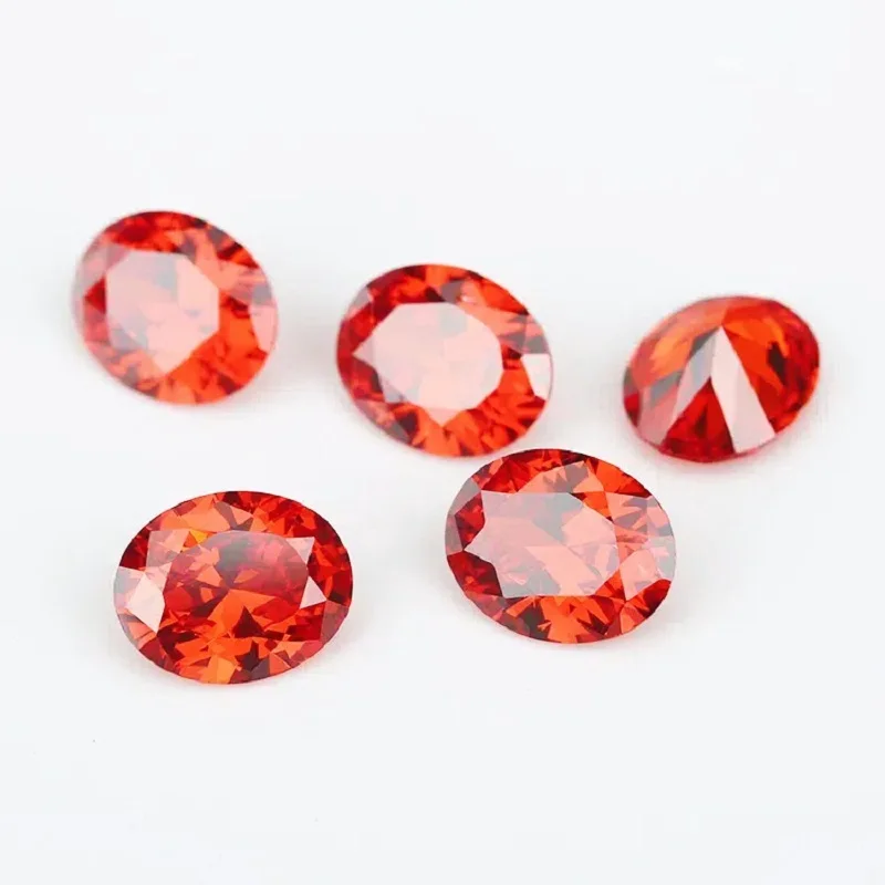 Größe 2x3~13x18mm AAAAA Ovaler CZ-Stein Goldgelb, Oliven, Lila, Granatrot, Rosa Synthetischer Zirkonia Lose Zirkonia – Detail 2
