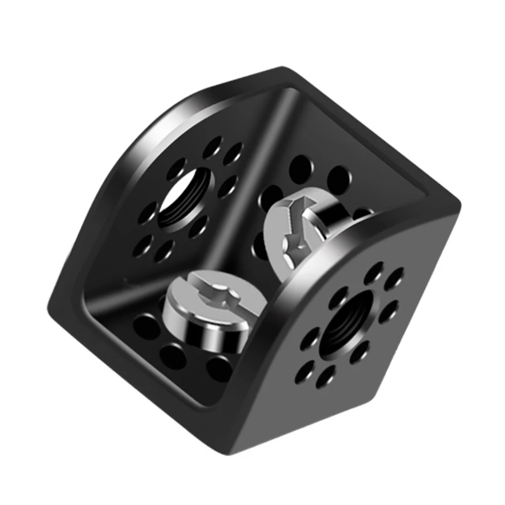 Description Picture 3 of item3/8" Triangle Square Expansion Mount Side Screw Hole ARRI Aluminum for Iconic Brand DSLR Camera Cage Plate Monitor Bracket Cube Adapter