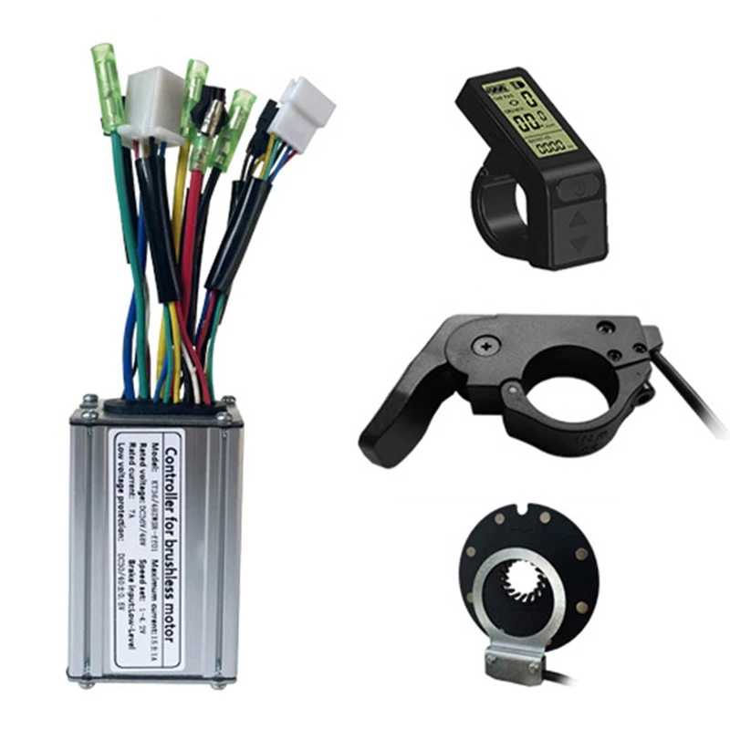 

36V/48V 250W Controller LCD4 Display Meter PAS Set E-Bike Conversion Kit Bicycle Replacement Spare Parts Accessories