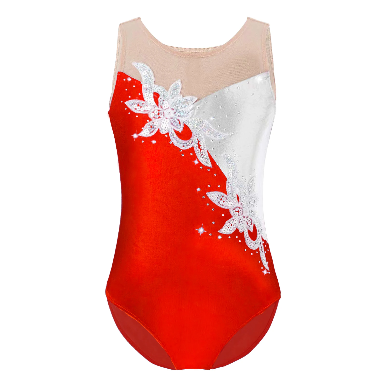 thumbnail image 1 of Traje de baño para gimnasia para niñas, Ropa de baile de Ballet, leotardo metálico brillante, mono asimétrico con tirantes para el hombro, 1 of 5