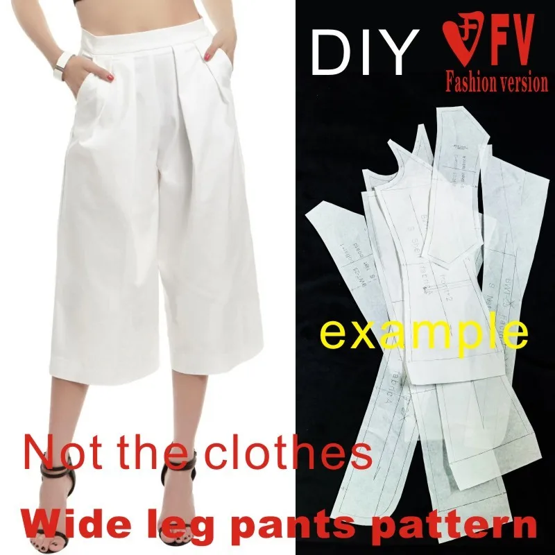 Wide Leg Trousers Sewing Template
