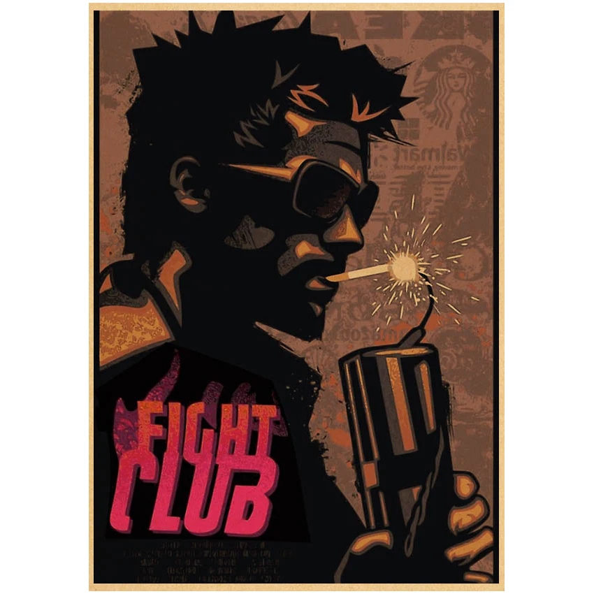 Fight Club（ファイト・クラブ）/ブラッド・ピット/映画ポスター Fight Club Movie Poster Glossy High Quality Print Photo Wall