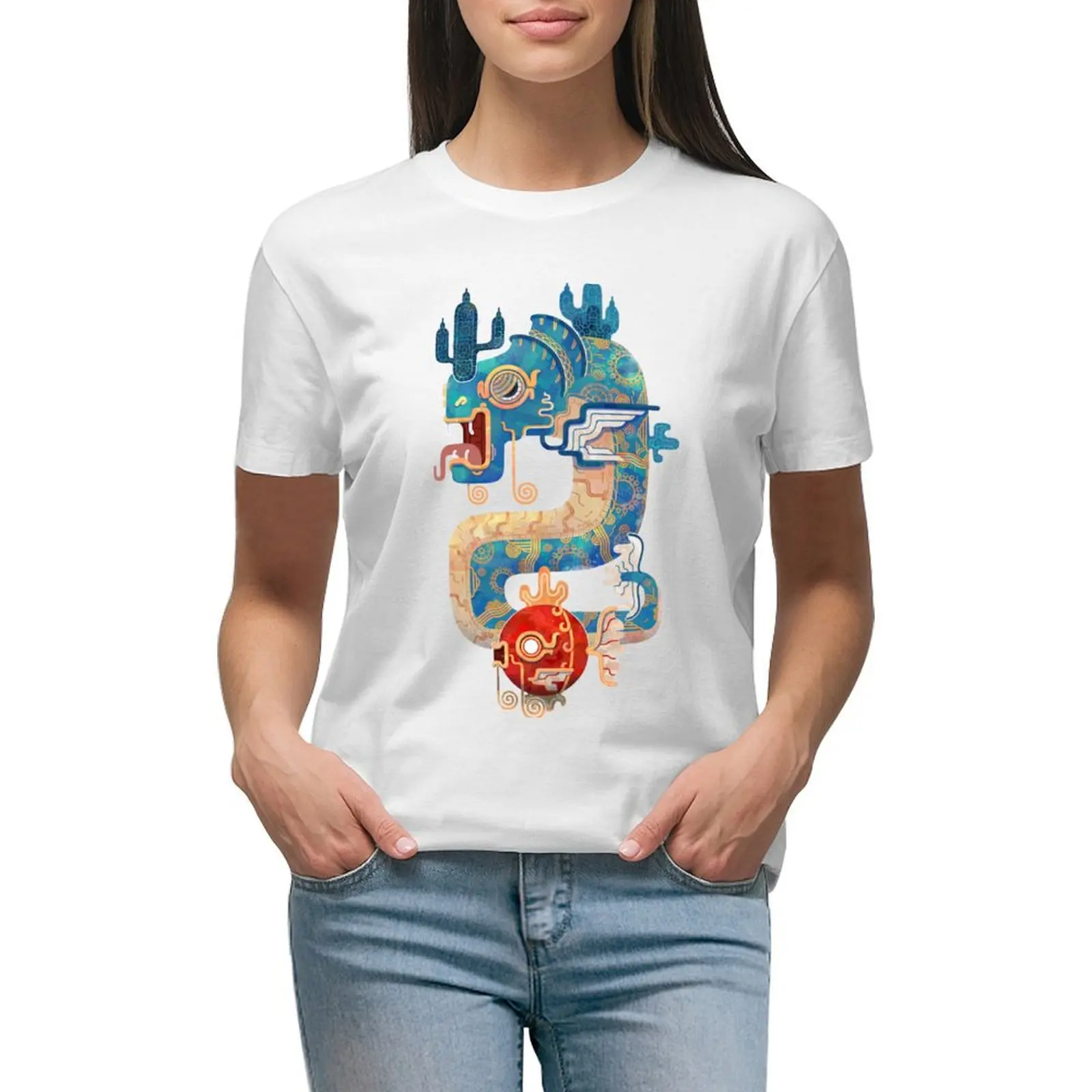 

Carp & Dragon T-Shirt design T-shirt Female clothing lady clothes Top Women