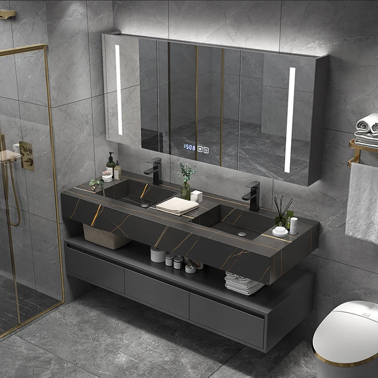 Hot Sale High Quality Modern Spacious Storage Wall Mounted Vanities Luxury Bathroom Vanity Cabinet Modern