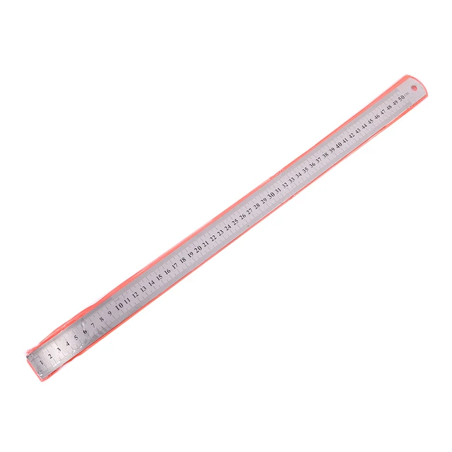 Metal Straight Ruler Stainless Steel Ruler Stationery Drafting Supplies Hand Tools Precision Double Sided Measuring Tool 5