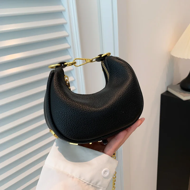 Mini Crescent Bag Girl Messenger Backpack Mini Purses and Handbags PU Leather Kids Crossbody Bag Small Coin Pouch Child Wallet 3