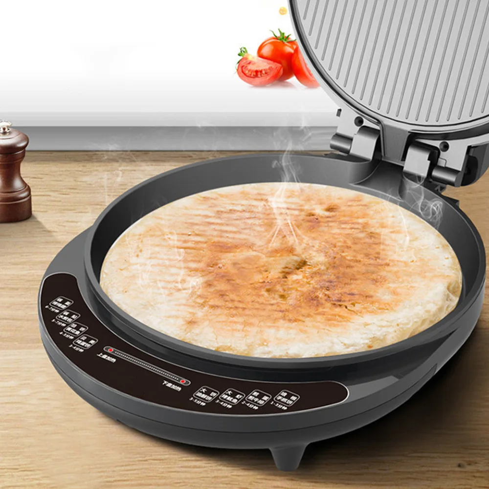 Electric Baking Pan Double-sided Heating Suspension Type Crepe Maker Skillet Pancake Baking Machine Pie Pizza Griddle